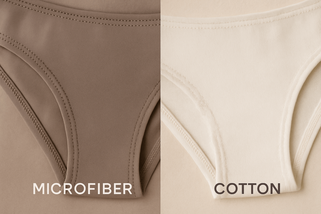 quần lót microfiber vs cotton