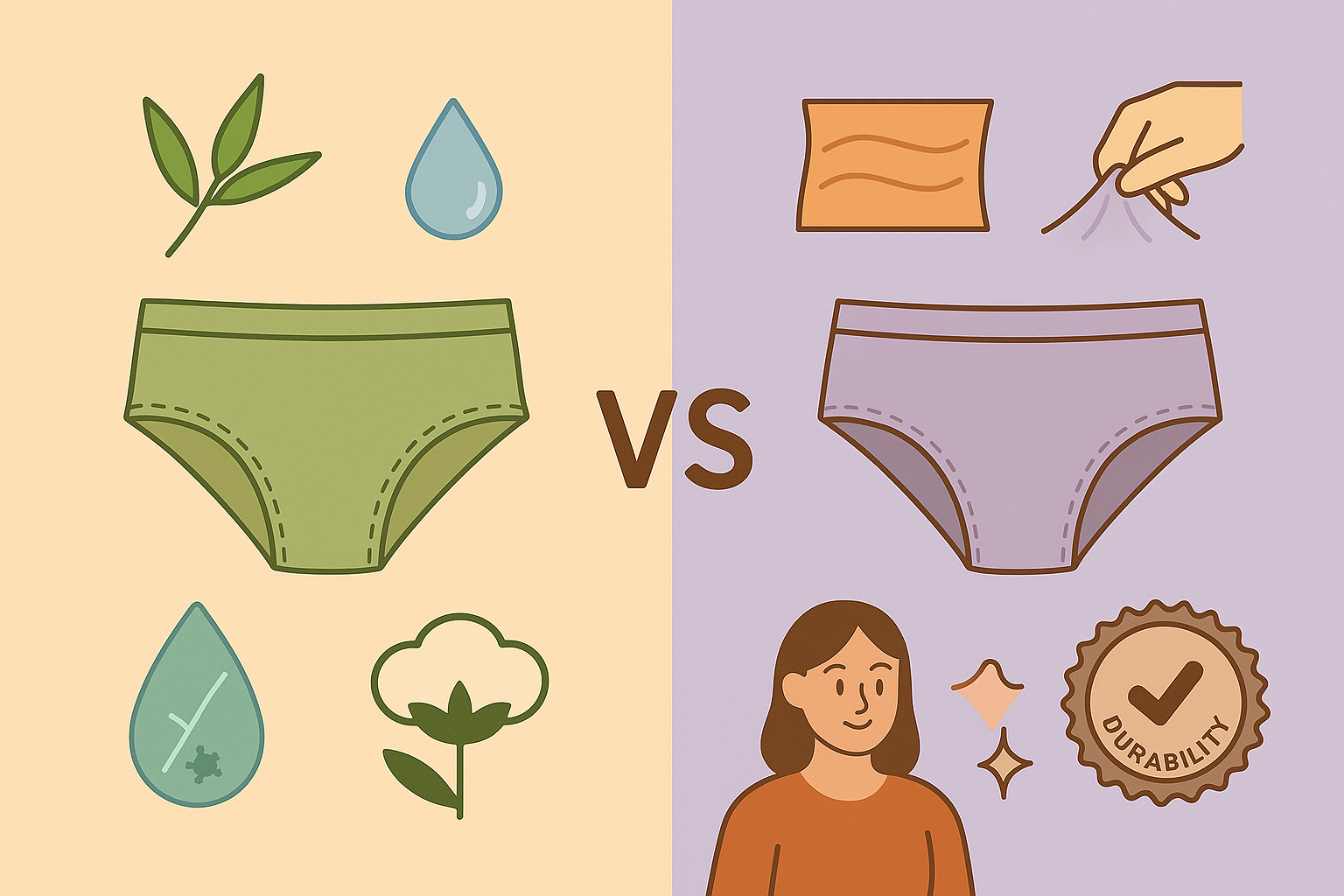 quần lót sợi tre vs modal